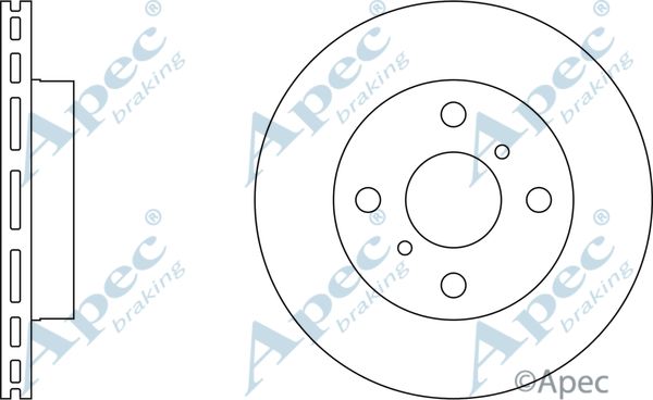 APEC BRAKING Тормозной диск DSK307